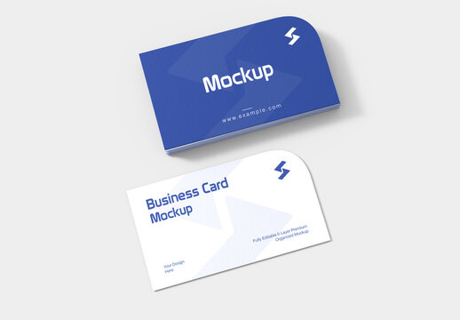 Stacked Business Card Mockup