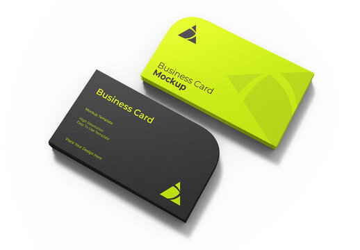 Stacked Pile Business Card Mockup