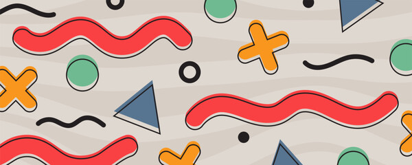 Abstract colorful background with elements design for web and digital use