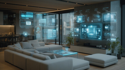 AI technology enabling smart home automation and intelligent living.