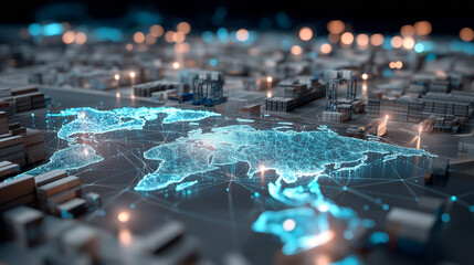 AI technology improving supply chain efficiency and logistics management.