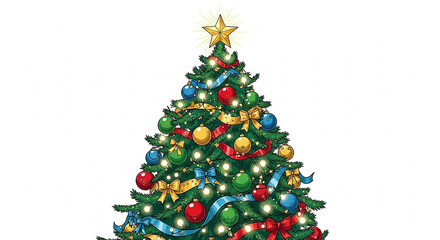 christmas tree on white background