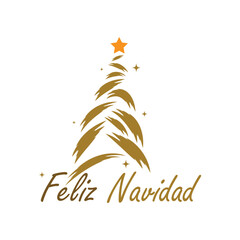 feliz navidad or merry christmas typography calligraphy font letterings text vector design