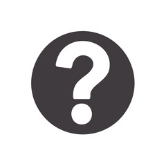 Question Mark in Black Circle Symbol, Help, Support, FAQ Conceptual Sign
