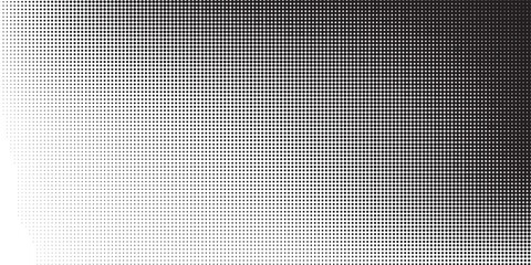 Dotted halftone gradient texture. Vanishing polka dot background. Repeating dots gradation pattern background. Black fading comic pop art overlay backdrop. Raster effect wallpaper. Vector halftone