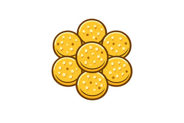 Fototapeta premium Stack of cookies on a brown background