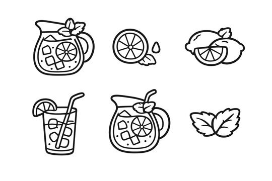 Refreshing Summer Drink Icons