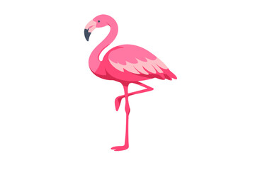 Fototapeta premium Pink Flamingo Glowing Neon