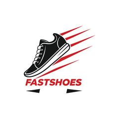 creative modern shoe logo featuring dynamic footwear illustrations, clean minimal vector logos suitable for shoe brands, fashion labels, and apparel business