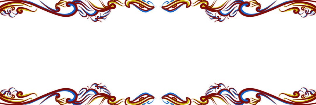 Colorful Decorative Border Design Element.