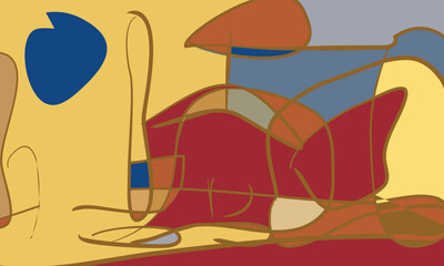 Abstract Structured Chaos Illustration with Dynamic Geometric Order and Random Complexity