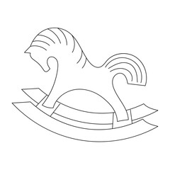 Vintage doodle horse. 2026 element.