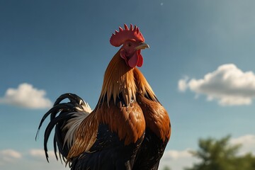rooster on the farm
