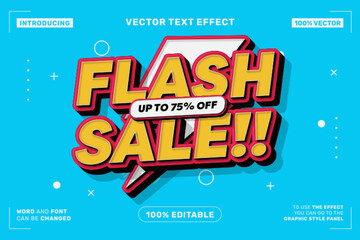 Flash Sale 3D Editable Vector Text Effect