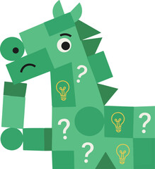 Geometric Horse with Questions and Ideas