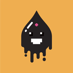 Pixelated Oil Drop Character
