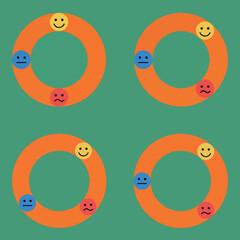 Emoji Circle Arrangement
