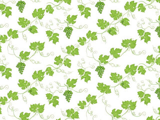 Green vine and leaf pattern