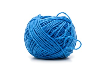 Vibrant Blue Yarn Ball - Crafting and Textile Focus.