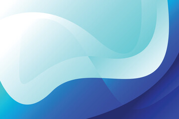 Abstract wave soft light and dark blue gradient background design template