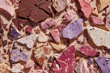 A close up of a pile of makeup powder