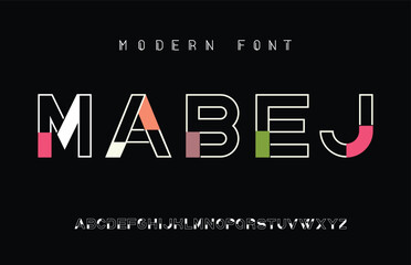 Mabej, Modern Stylish Font, For Fashion, Sport, Digital Movie, Creative Fonts, Vector