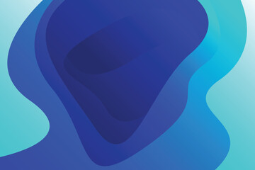 Abstract wave soft light and dark blue gradient background design template