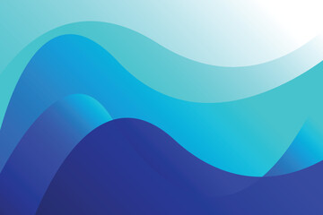 Abstract wave soft light and dark blue gradient background design template