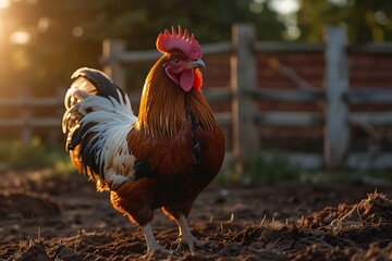 rooster in the farm