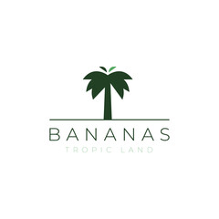 Banana tree botany agriculture modern logo design vector