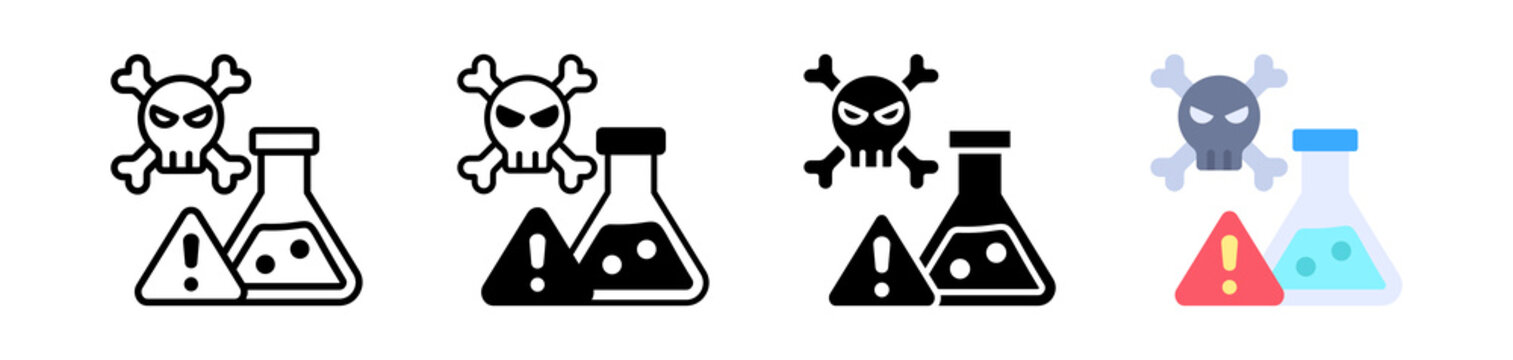 Toxicology Icon, Multi Style Vector Illustration