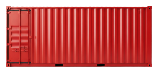 Container shipping action industrial urban aerial view isolated on transparent background