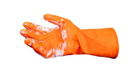 rubber gloves isolated on white