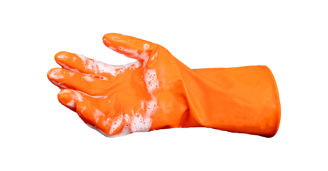 rubber gloves isolated on white