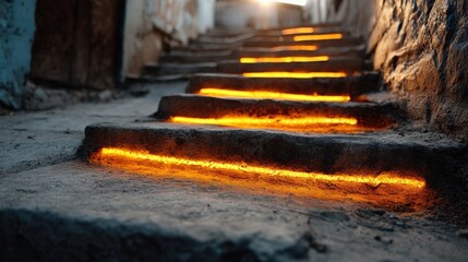 Next Step" glows in neon above a path--symbolizing transition and growth.