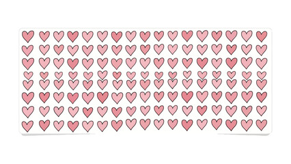 Array of Hearts: A multitude of charming hearts, rendered in various shades of pink, artfully arranged to create a visually delightful pattern, symbolizing love, affection, and tenderness.