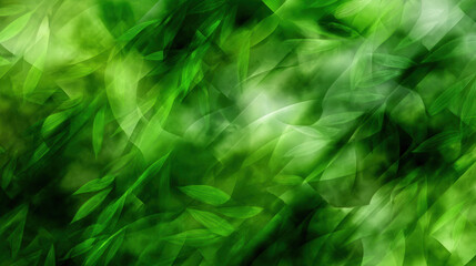 Green leaf motion blur with soft light creating abstract nature feeling