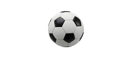 Fototapeta premium Realistic soccer ball with classic pattern design isolated on transparent background
