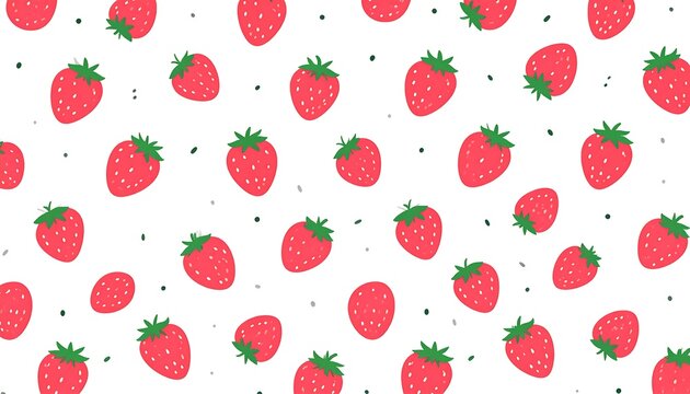 Strawberry Pattern Background. - Powered by Adobe