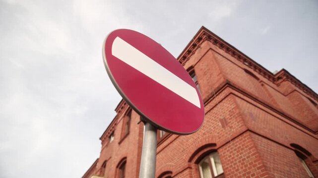 Prohibited Entry Traffic Sign In Urban Environment