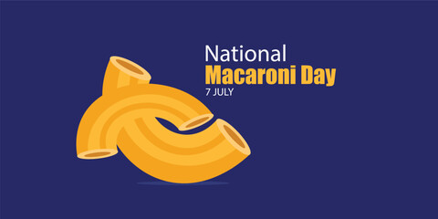 National Macaroni Day vector graphic great for National Macaroni Day celebration. flat design. story design. flat illustration. simple and elegant