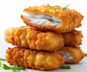 Healthy baked fish fingers