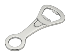 Bottle opener tool kitchen product stainless steel isolated on transparent background