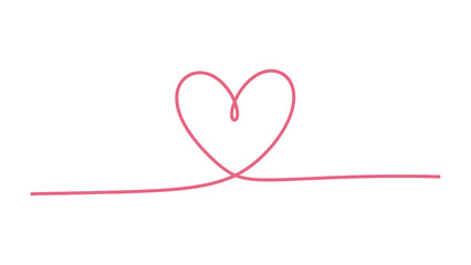 Love's Delicate Embrace: A single, continuous line forms a heart, a symbol of affection and connection. the artwork showcases the simplicity of love's eternal beauty. 