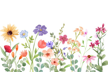 Flower watercolor gardren for wedding, birthday, card, background, invitation, wallpaper, sticker, decoration etc.