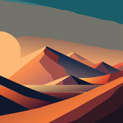 abstract background with mountains