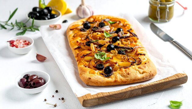 玉ねぎとオリーブが彩るピサラディエールのフランス料理グルメ