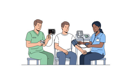 Healthcare Monitoring and Vital Sign Measurement During Medical Examination