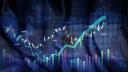 Argentina Flag Waving Stock Market Concepts - Powered by Adobe
