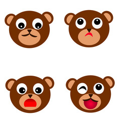 Obraz premium isolated bear expression vector suitable for sticker
